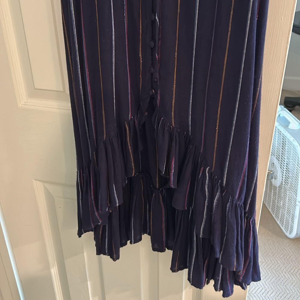 Rails Navy Multi Stripe Sundress With Shimmer. - image 3